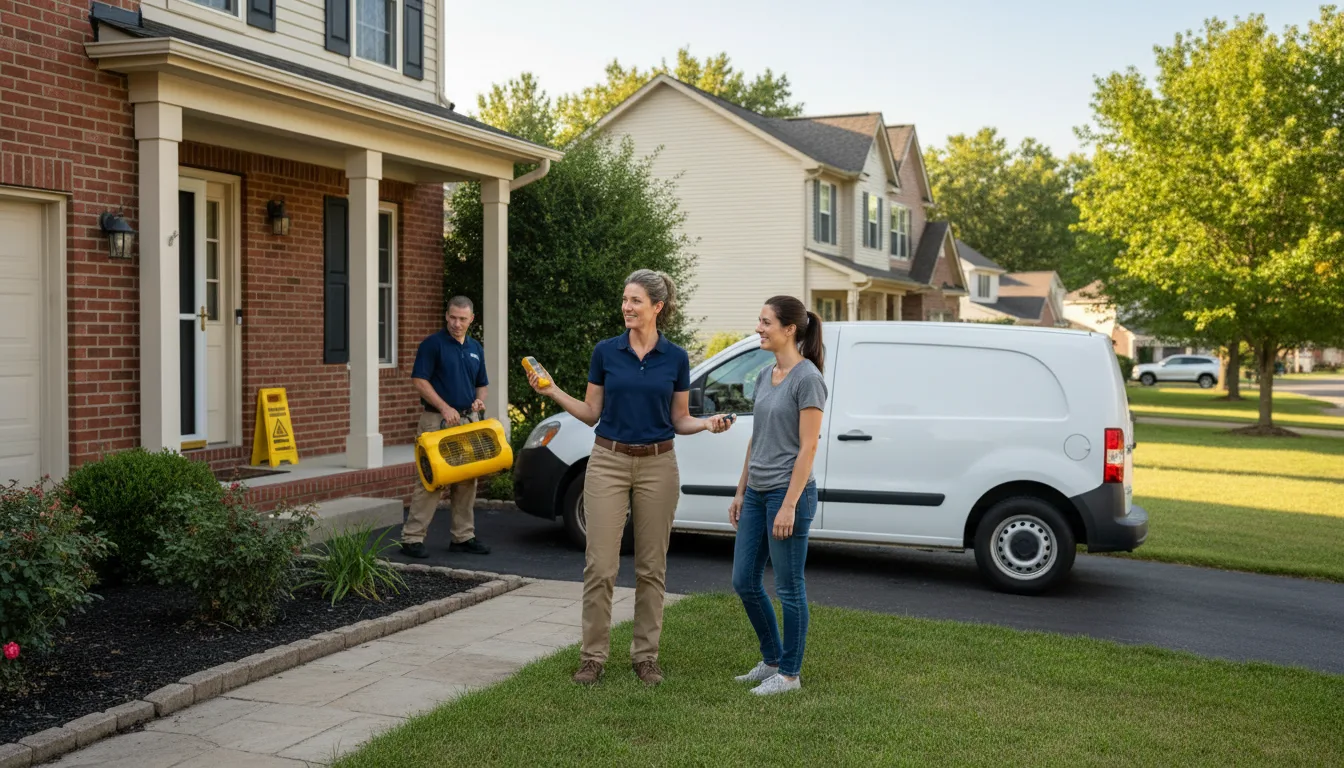 Residential water damage restoration in West Newton, PA